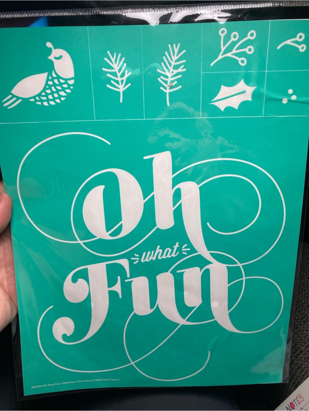 Oh What Fun Chalk Couture stencil